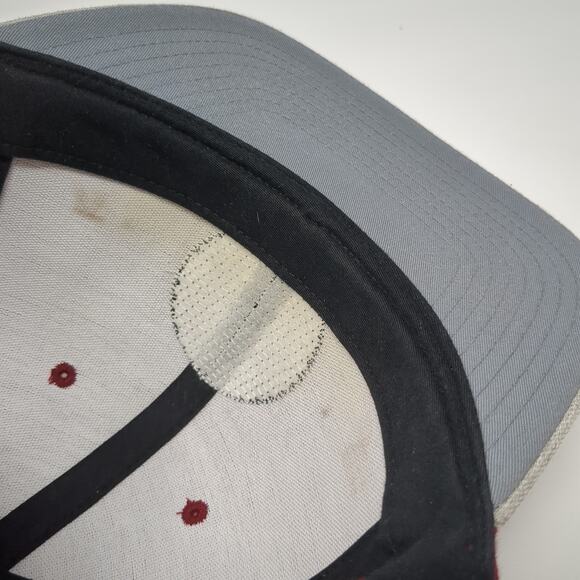Brixton Supply Trademark Snapback Hat Red One Size Colorblock Adjustable - Picture 8 of 11